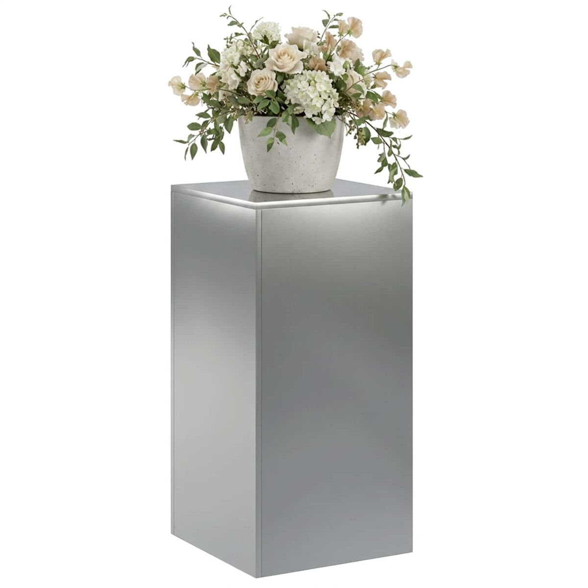 Vidaxl plantenstandaard zilver 40 x 40 x 80 cm staal