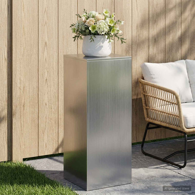Vidaxl plantenstandaard zilver 40 x 40 x 100 cm staal