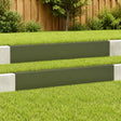 Vidaxl afdekprofiel voor tuinafboording 2 st 100 x 10 x 15 cm staal