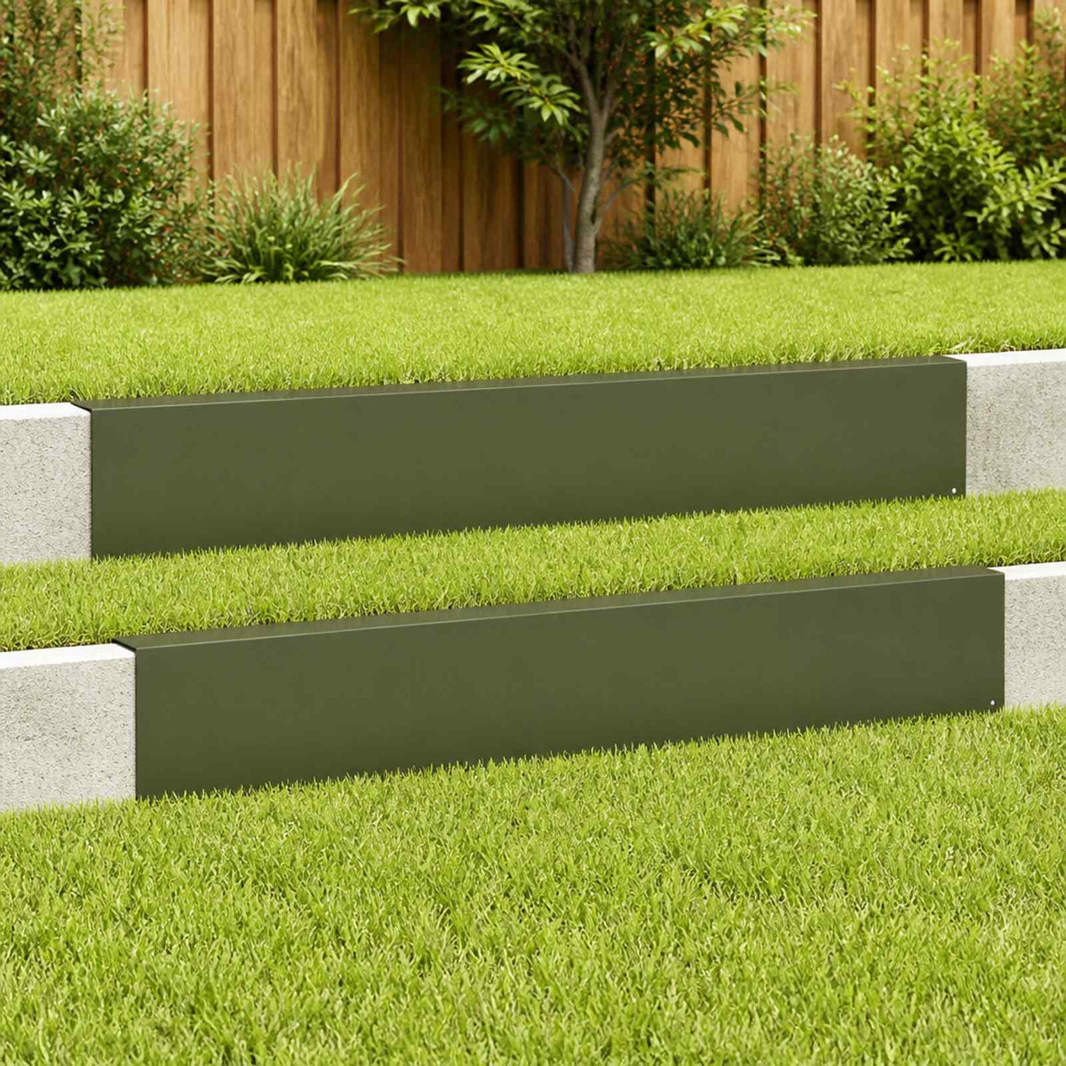 Vidaxl afdekprofiel voor tuinafboording 2 st 100 x 10 x 15 cm staal
