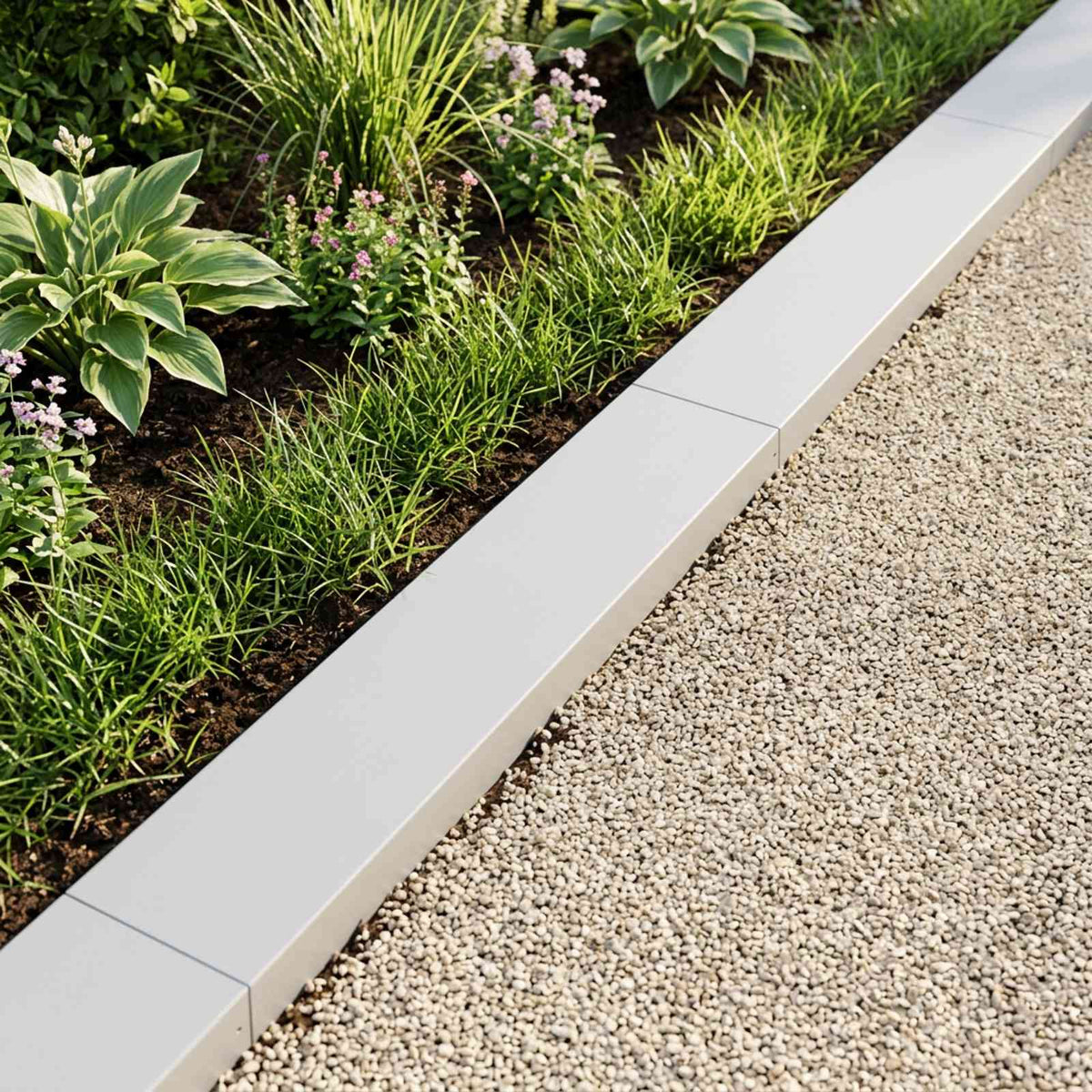 Vidaxl afdekprofiel voor tuinafboording 2 st 100 x 20 x 5 cm staal wit