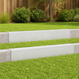 Vidaxl afdekprofiel voor tuinafboording 2 st 100 x 5 x 15 cm staal wit