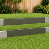 Vidaxl afdekprofiel voor tuinafboording 2 st 100 x 5 x 15 cm staal