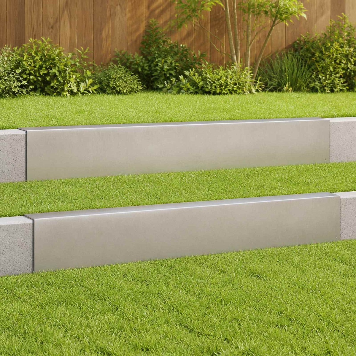 Vidaxl afdekprofiel voor tuinafboording 2 st 100 x 5 x 15 cm