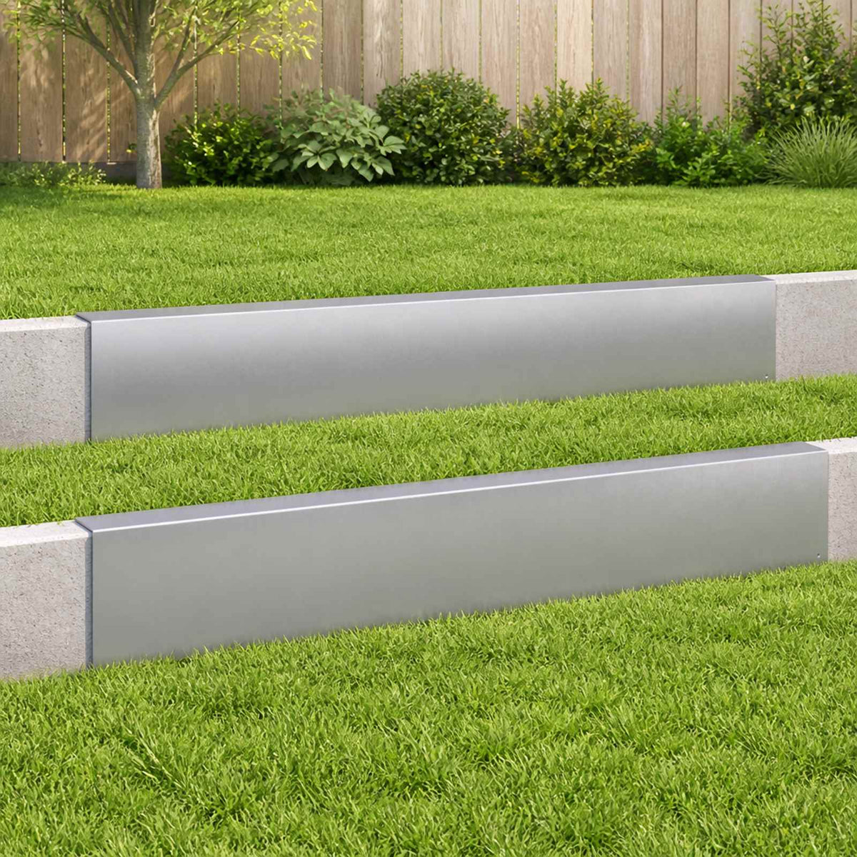 Vidaxl afdekprofiel voor tuinafboording 2 st 100 x 5 x 15 cm
