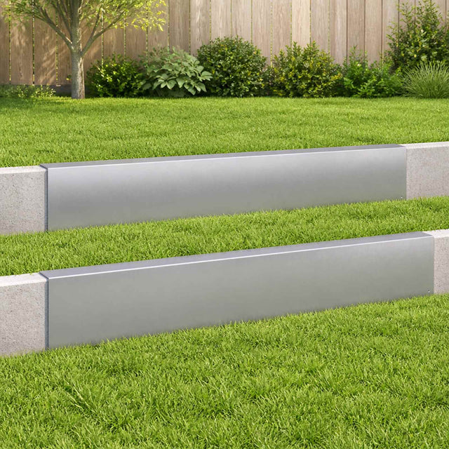 Vidaxl afdekprofiel voor tuinafboording 2 st 100 x 5 x 15 cm