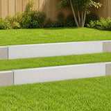 Vidaxl afdekprofiel voor tuinafboording 2 st 100 x 6 x 15 cm staal wit