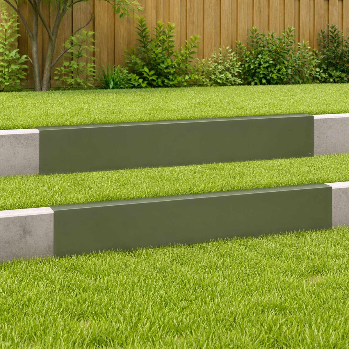 Vidaxl afdekprofiel voor tuinafboording 2 st 100 x 6 x 15 cm staal