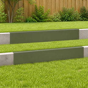 Vidaxl afdekprofiel voor tuinafboording 2 st 100 x 6 x 15 cm staal