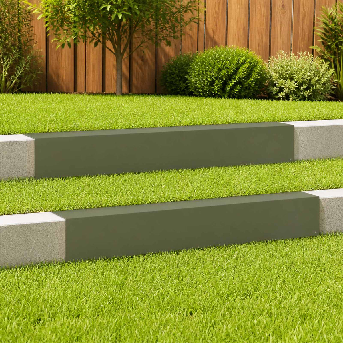 Vidaxl afdekprofiel voor tuinafboording 2 st 100 x 15 x 15 cm staal