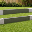 Vidaxl afdekprofiel voor tuinafboording 2 st 100 x 20 x 15 cm staal