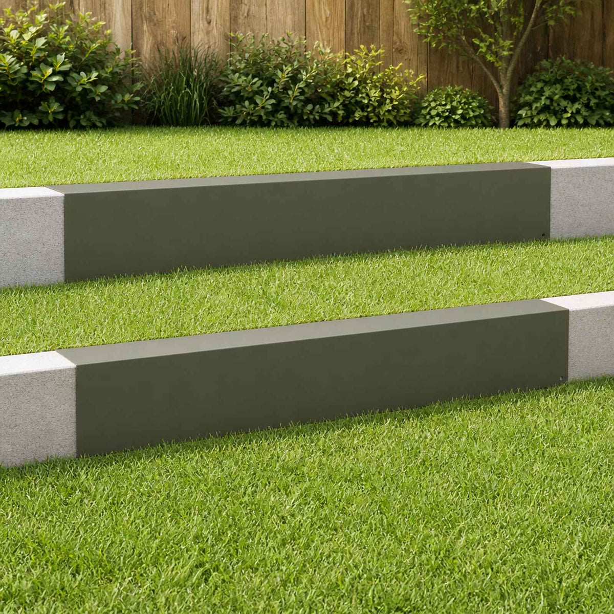 Vidaxl afdekprofiel voor tuinafboording 2 st 100 x 20 x 15 cm staal