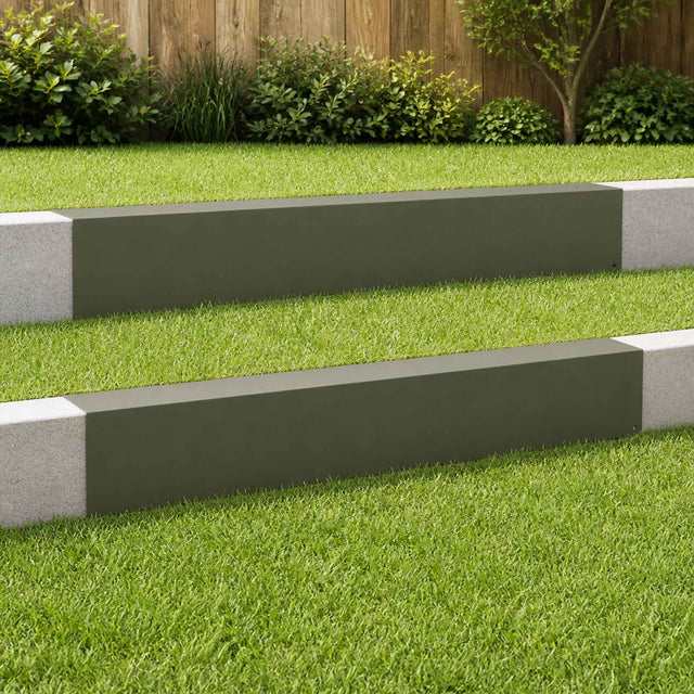 Vidaxl afdekprofiel voor tuinafboording 2 st 100 x 20 x 15 cm staal