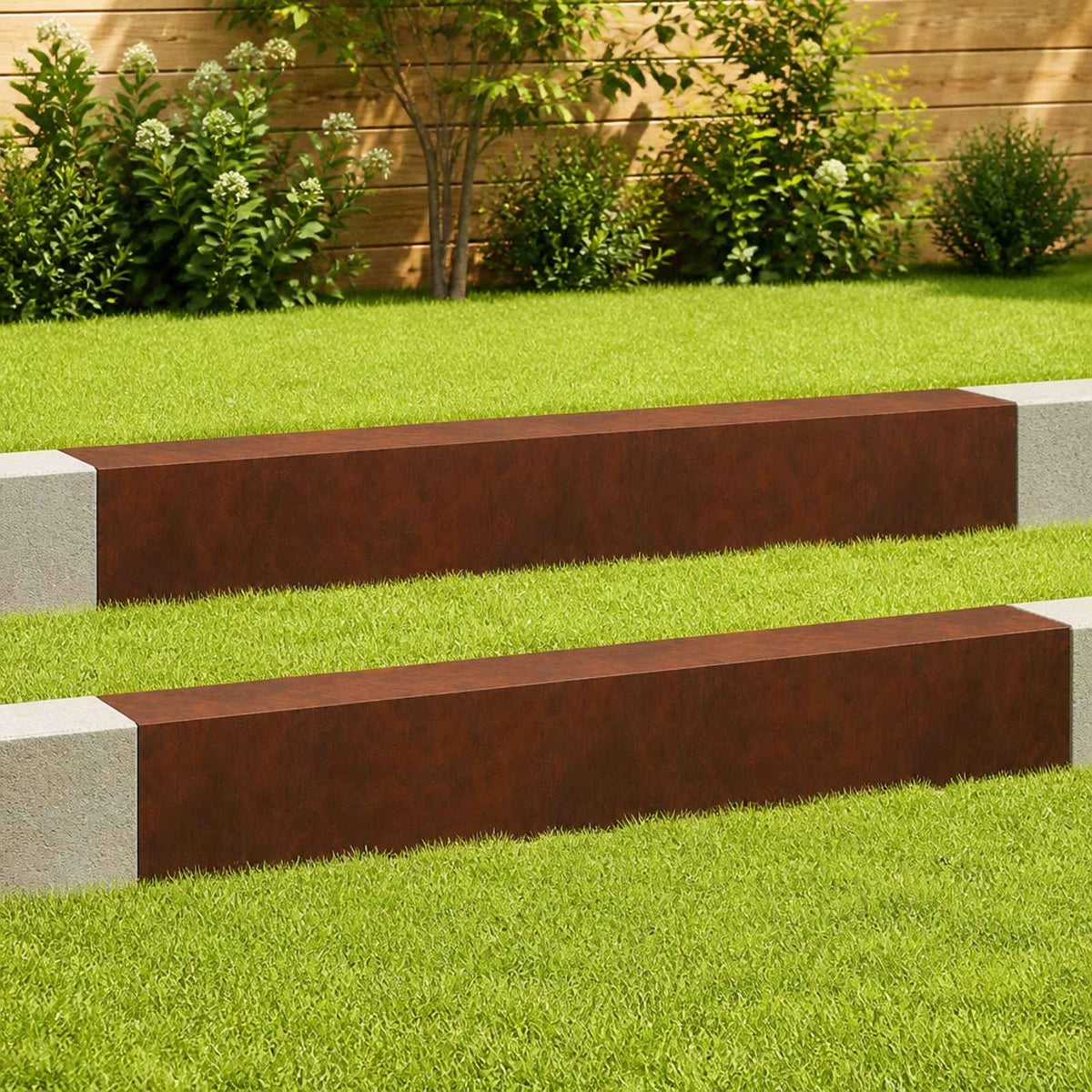 Vidaxl afdekprofiel voor tuinafboording 2 st 100 x 20 x 15 cm
