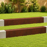 Vidaxl afdekprofiel voor tuinafboording 2 st 100 x 20 x 15 cm