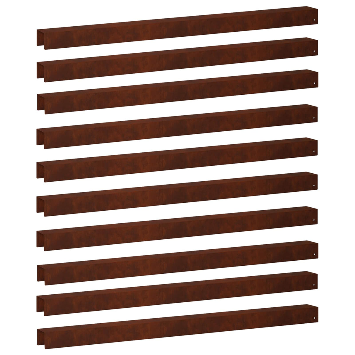 Vidaxl afdekprofiel voor tuinafboording 10 st 100 x 6 x 5 cm