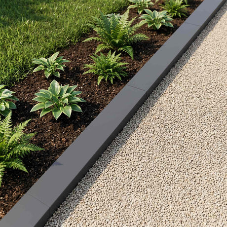 Vidaxl afdekprofiel voor tuinafboording 2 st 100 x 10 x 5 cm staal