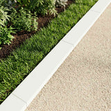 Vidaxl afdekprofiel voor tuinafboording 2 st 100 x 15 x 5 cm staal wit