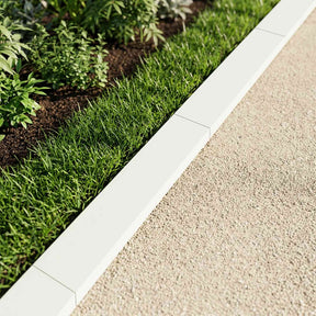 Vidaxl afdekprofiel voor tuinafboording 2 st 100 x 15 x 5 cm staal wit