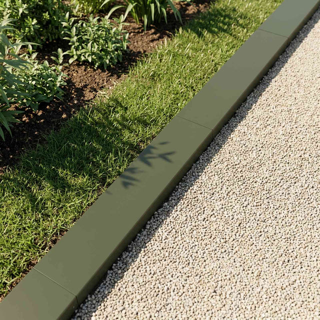 Vidaxl afdekprofiel voor tuinafboording 2 st 100 x 15 x 5 cm staal