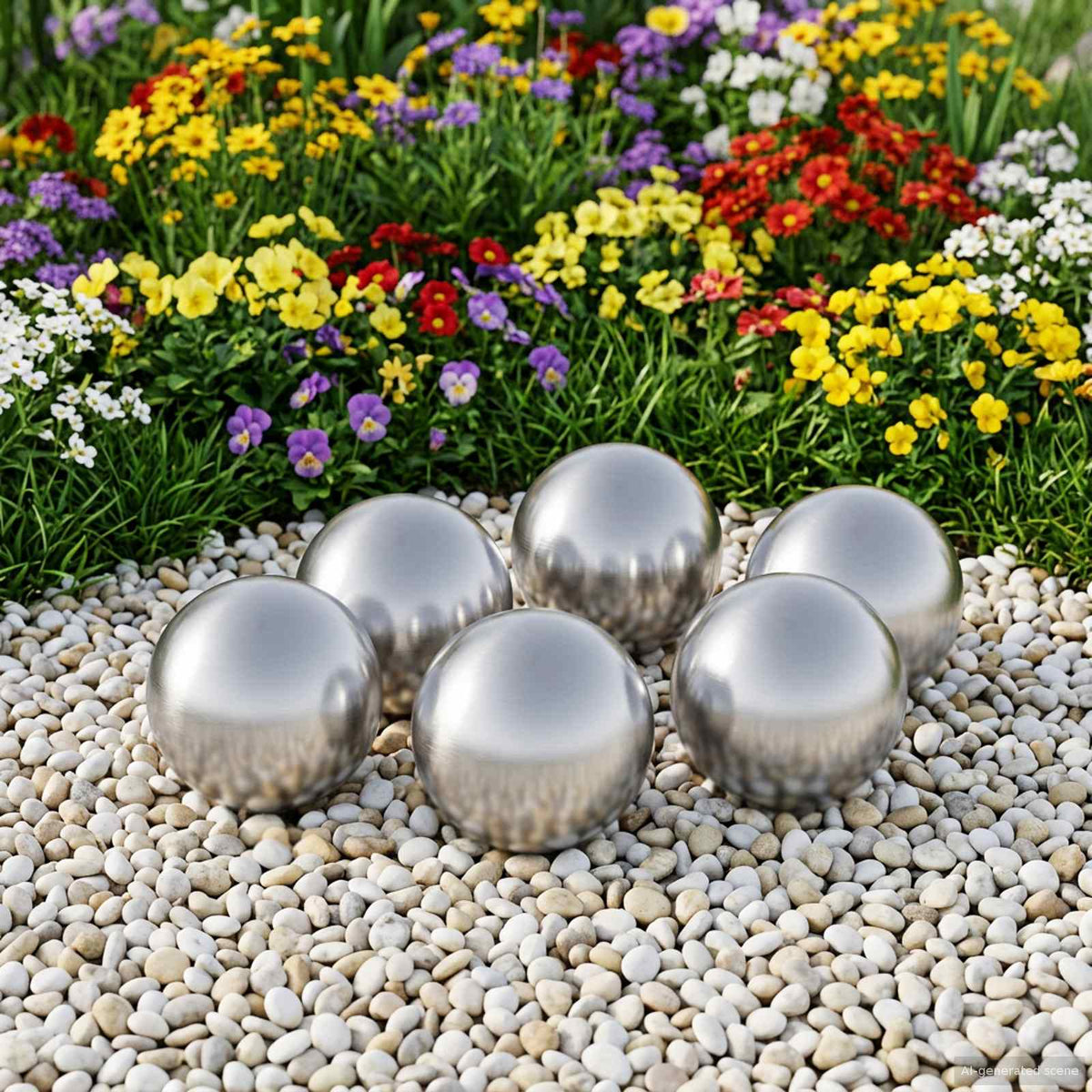 Vidaxl geborstelde bal 6 st ø 7,5 cm zilver rvs 201