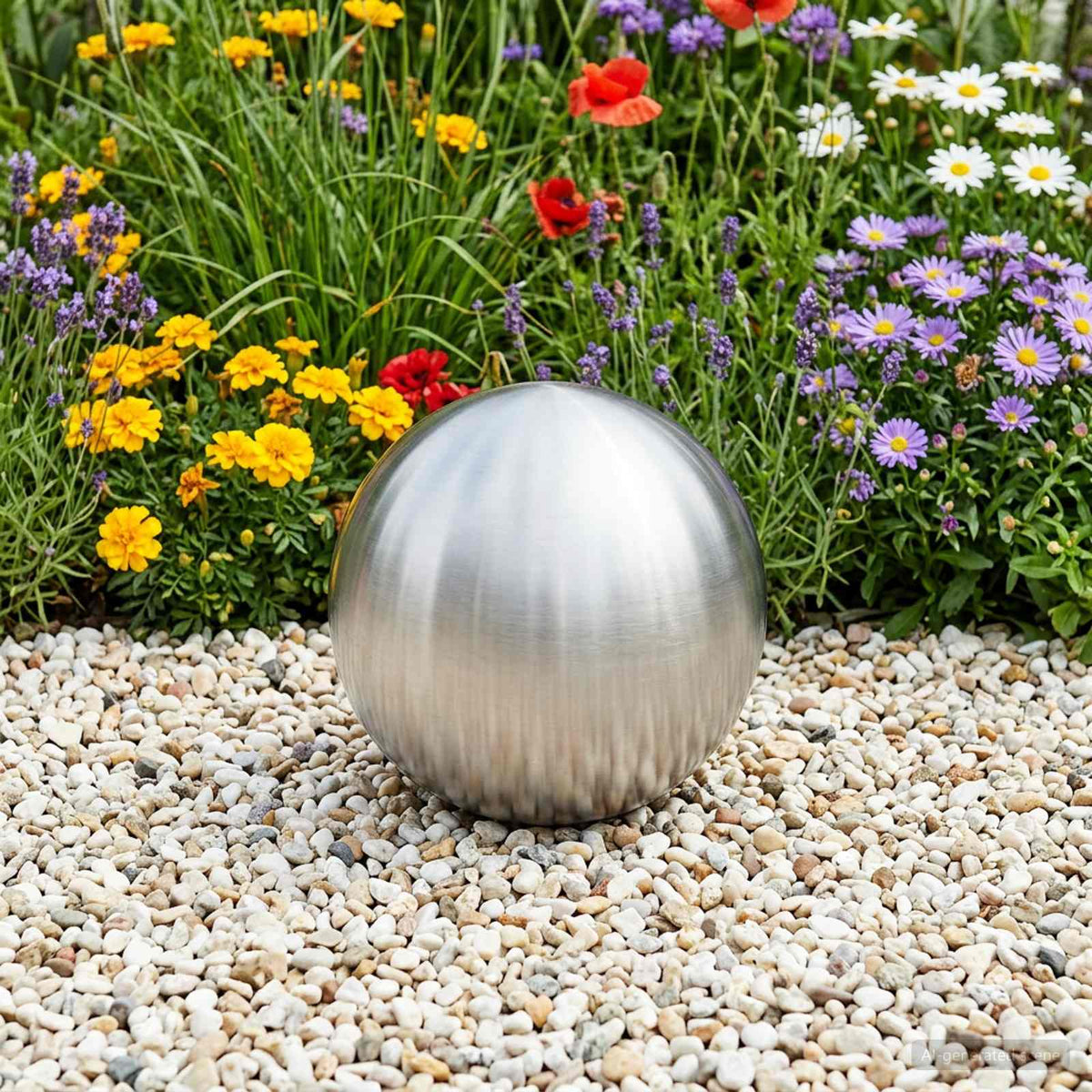 Vidaxl geborstelde bal ø 20 cm zilver rvs 201