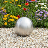 Vidaxl geborstelde bal ø 20 cm zilver rvs 201
