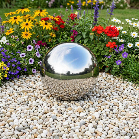 Vidaxl spiegelbol ø 20 cm zilver rvs 201