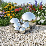 Vidaxl spiegelbol 6 st ø 15 cm zilver rvs 201