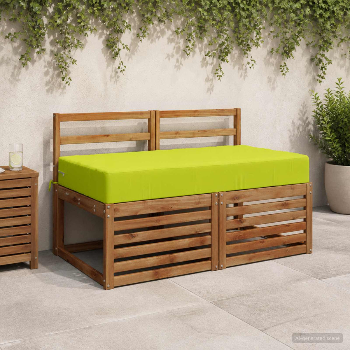 Vidaxl zitkussen soest 100% polyester heldergroen 120 x 80 x 15 cm