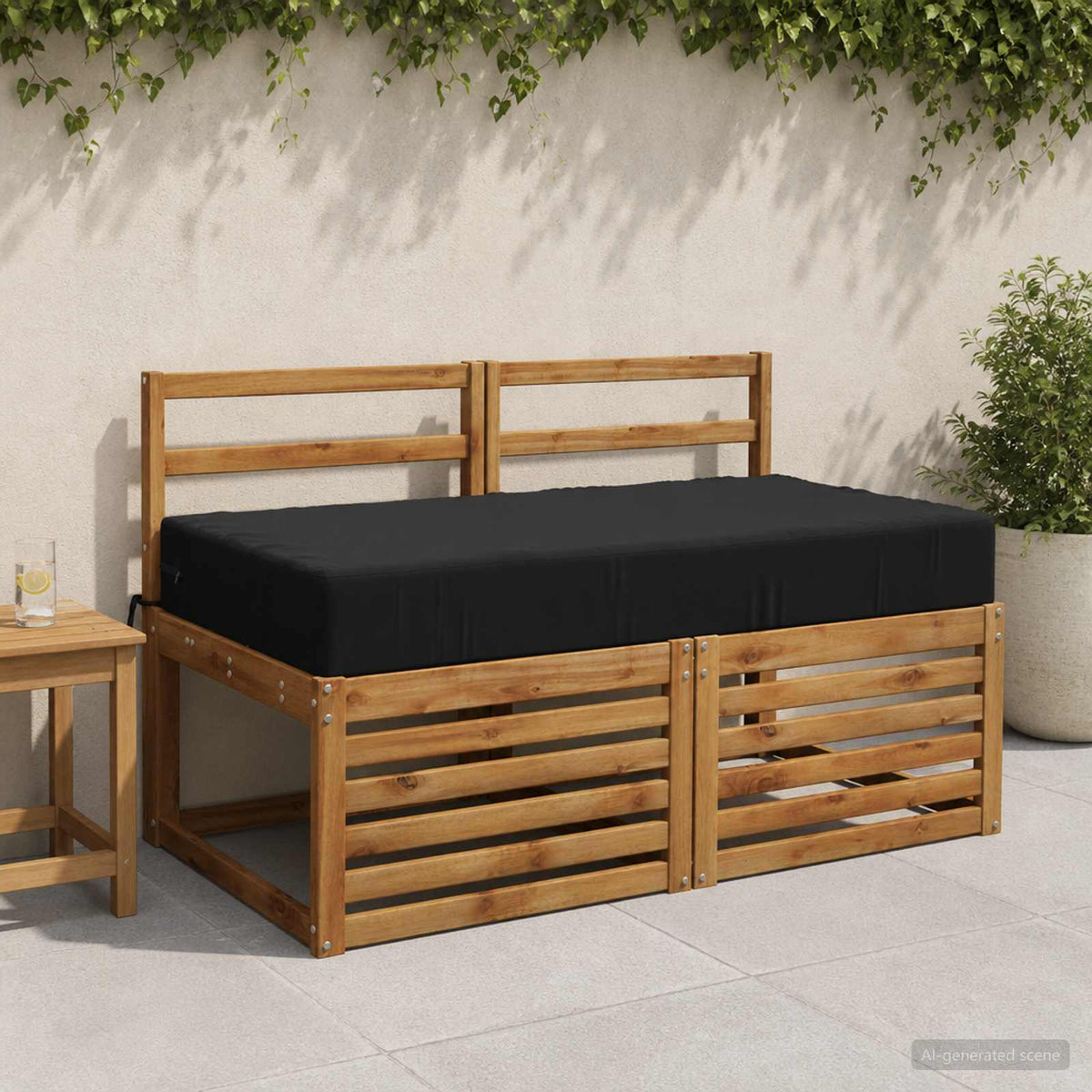 Vidaxl zitkussen soest 100% polyester zwart 120 x 80 x 15 cm