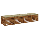 Vidaxl 4-piece zitkussens soest 4 st 100% polyester lichtgroen