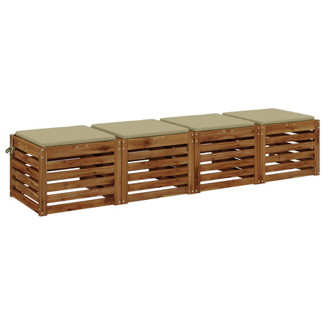 Vidaxl 4-piece zitkussens soest 4 st 100% polyester lichtgroen