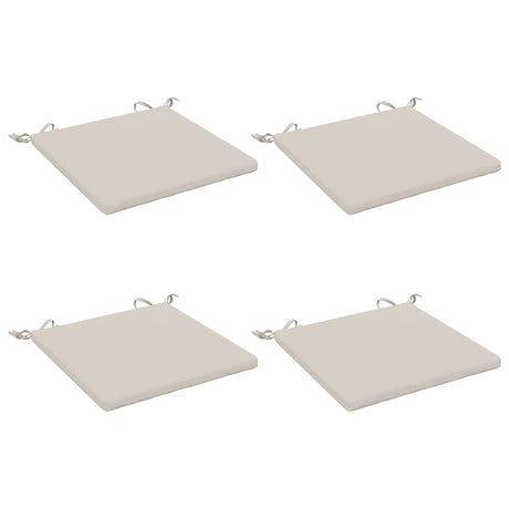 Vidaxl 4-piece zitkussens soest 4 st 100% polyester wit 40 x 40 x 3 cm