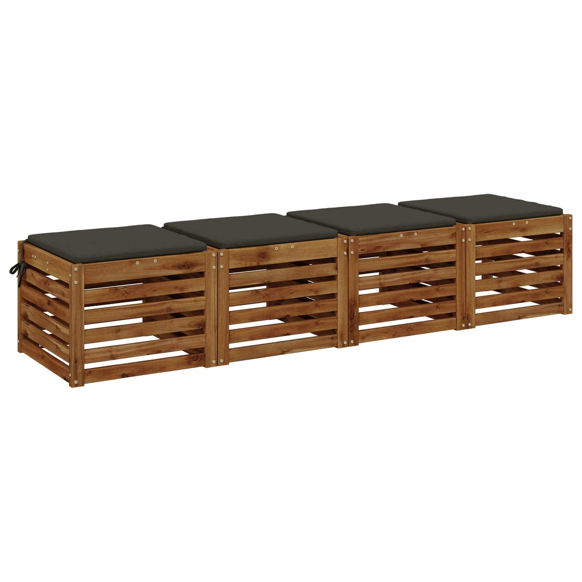 Vidaxl 4-piece zitkussens soest 4 st 100% polyester antraciet