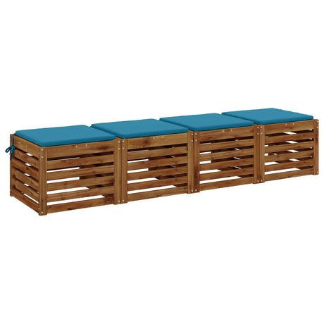 Vidaxl 4-piece zitkussens soest 4 st 100% polyester lichtblauw