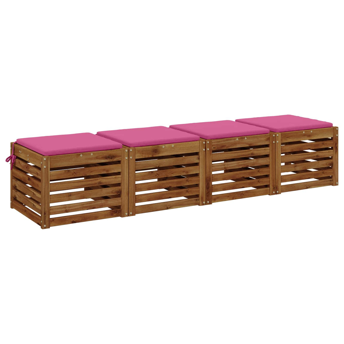 Vidaxl 4-piece zitkussens soest 4 st 100% polyester roze