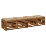 Vidaxl 4-piece zitkussens soest 4 st 100% polyester zand