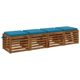 Vidaxl 4-piece zitkussens soest 4 st 100% polyester lichtblauw