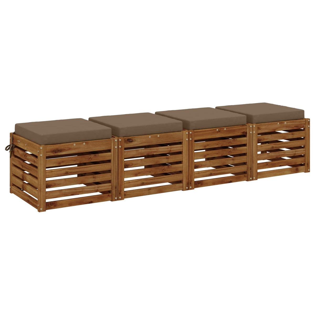 Vidaxl 4-piece zitkussens soest 4 st 100% polyester taupe