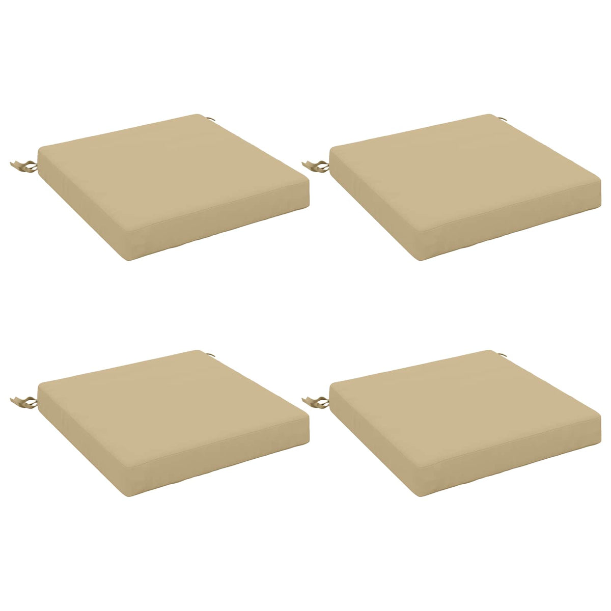 Vidaxl 4-piece zitkussens soest 4 st 100% polyester beige