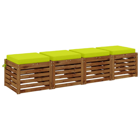 Vidaxl 4-piece zitkussens soest 4 st 100% polyester helder groen