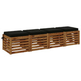 Vidaxl 4-piece zitkussens soest 4 st 100% polyester zwart