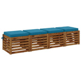 Vidaxl 4-piece zitkussens soest 4 st 100% polyester lichtblauw