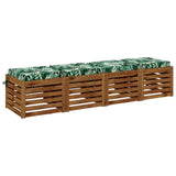 Vidaxl 4-piece zitkussens soest 4 st 100% polyester bladpatroon