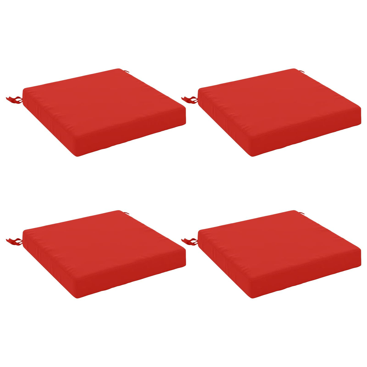 Vidaxl 4-piece zitkussens soest 4 st 100% polyester rood