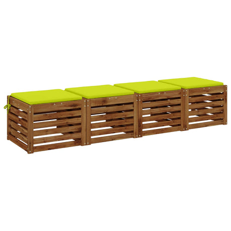 Vidaxl 4-piece zitkussens soest 4 st 100% polyester helder groen