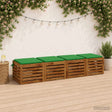 Vidaxl 4-piece zitkussens soest 4 st 100% polyester groen