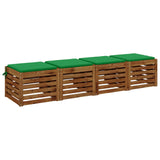 Vidaxl 4-piece zitkussens soest 4 st 100% polyester groen