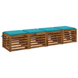 Vidaxl 4-piece zitkussens soest 4 st 100% polyester turquoise